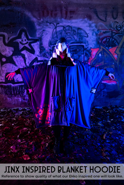 Arcane Ekko Inspired Blanket Hoodie Version 2