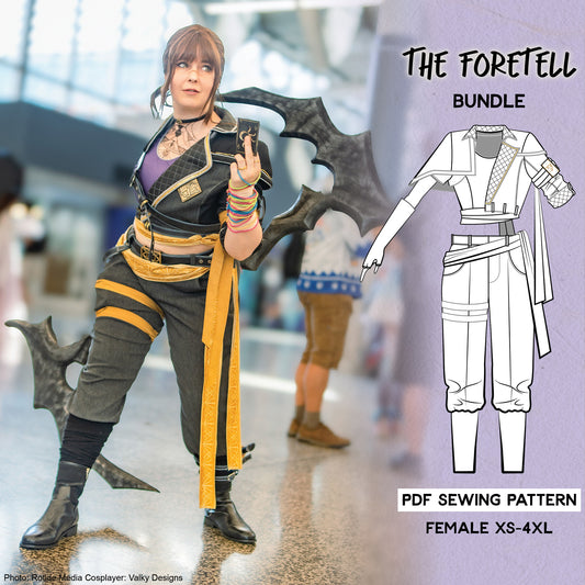 Sciel Cosplay Pattern Bundle | Clair Obscur Expedition 33 | Jacket, Crop Top, Pants, Armband, Capelet & Accessories + 6 Tutorial books