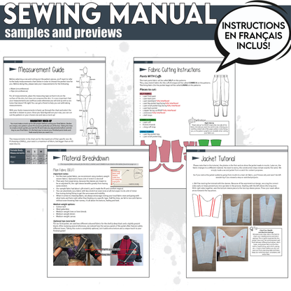 Sciel Cosplay Pattern Bundle | Clair Obscur Expedition 33 | Jacket, Crop Top, Pants, Armband, Capelet & Accessories + 6 Tutorial books