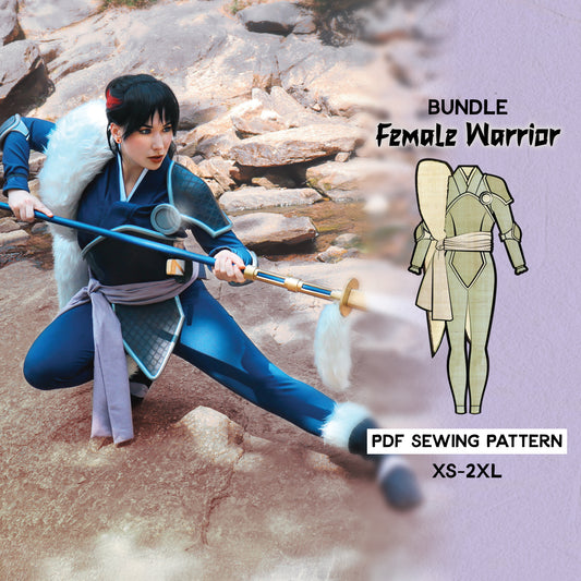 Setsuna Female Warrior Cosplay Sewing Pattern/Downloadable Pdf File *INCLUDES TAILS*