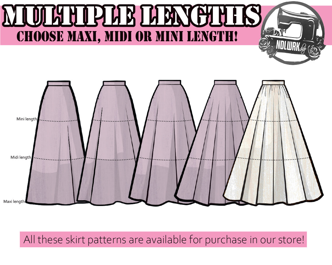 3/4 and Full Circle Skirts Sewing Pattern/Downloadable PDF File and Tu – ndlwrkshop 3-4-and-full-circle-skirts-sewing-pattern-downloadable-pdf-file-and-tu-ndlwrkshop