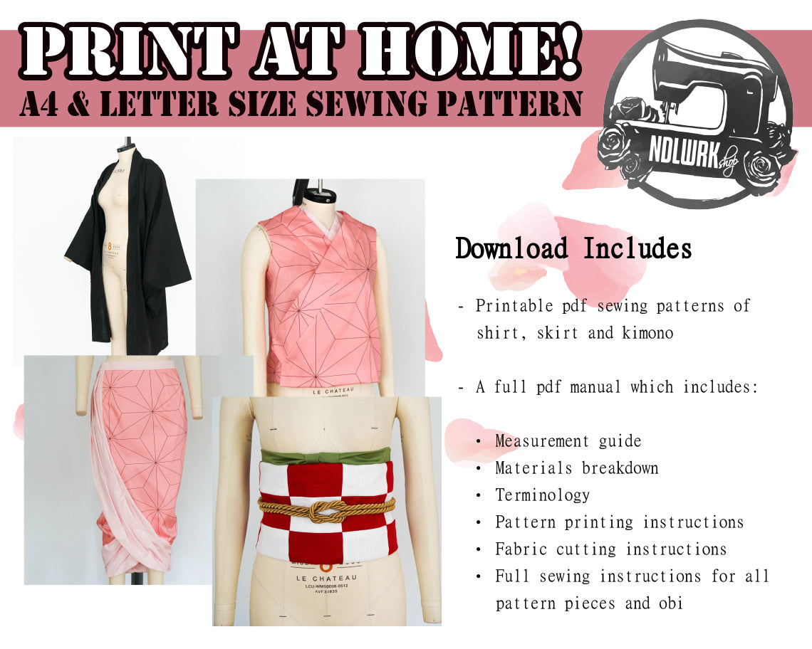 BUNDLE Oni Girl Cosplay Sewing Pattern/Downloadable PDF File