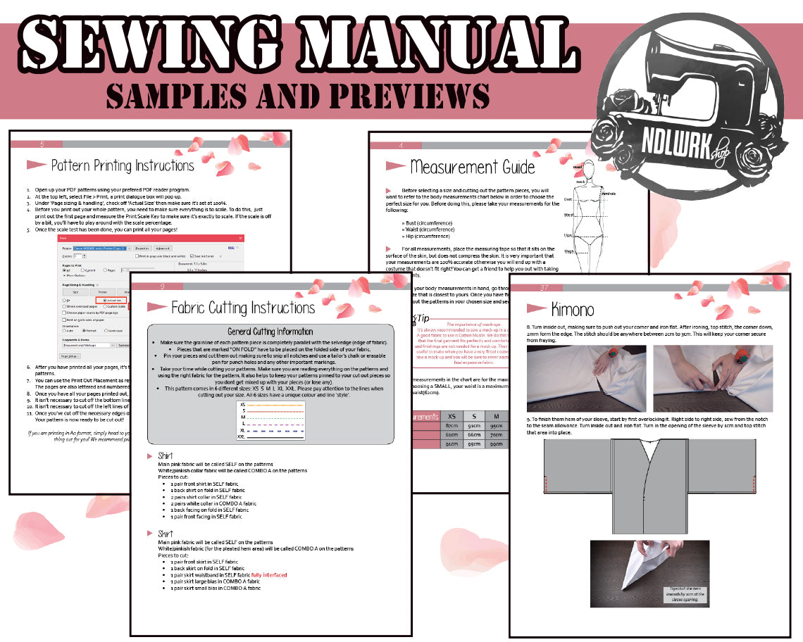 Extra Long Kimono (no lining) Cosplay Sewing Pattern/Downloadable PDF File