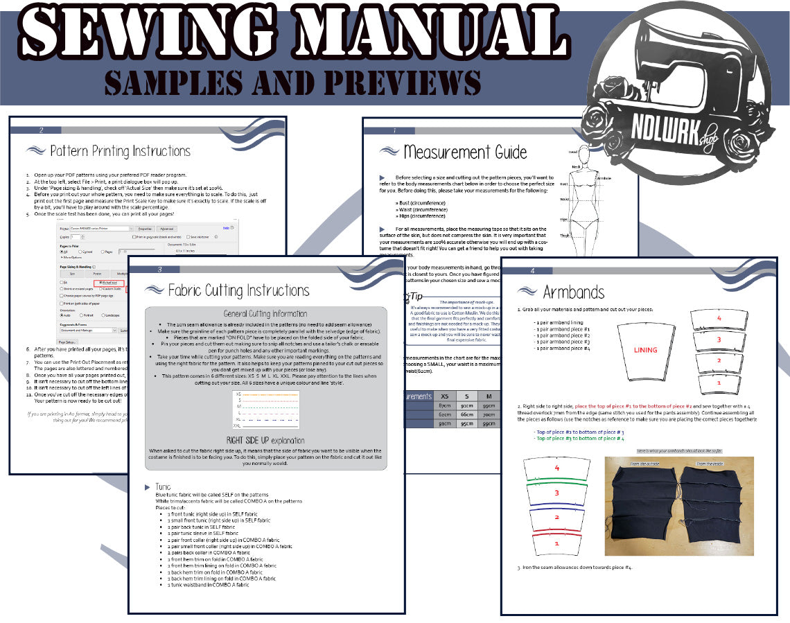 Printable Tape Measures, Sewing Fitting Guides and Sizing Charts