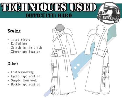 Steampunk Swordsman Cosplay Sewing Pattern/Downloadable PDF File