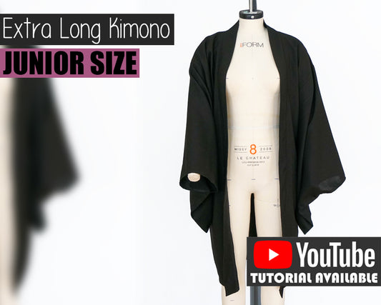 JUNIOR size Extra Long Kimono (no lining) Cosplay Sewing Pattern/Downloadable PDF File