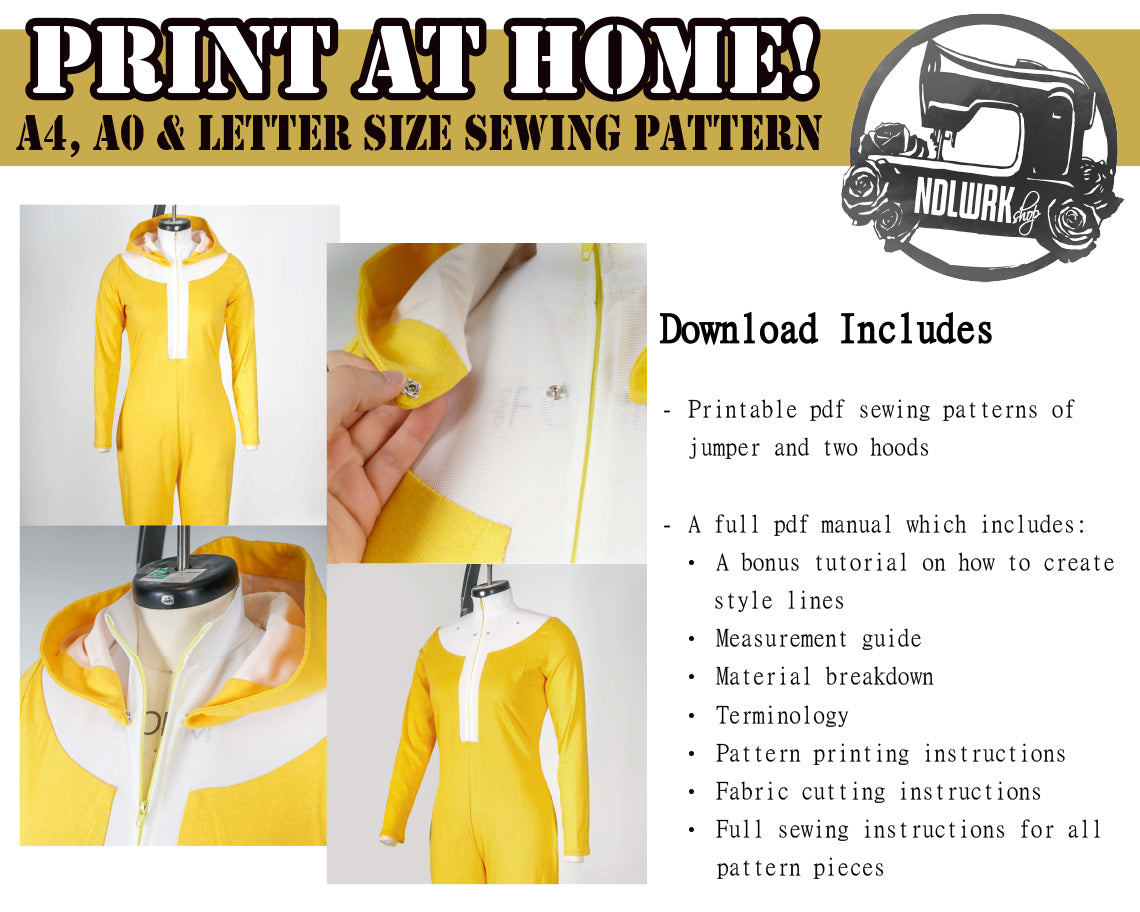 Women's Jumper & Hoods Sewing Pattern/Downloadable PDF and Tutorial Book