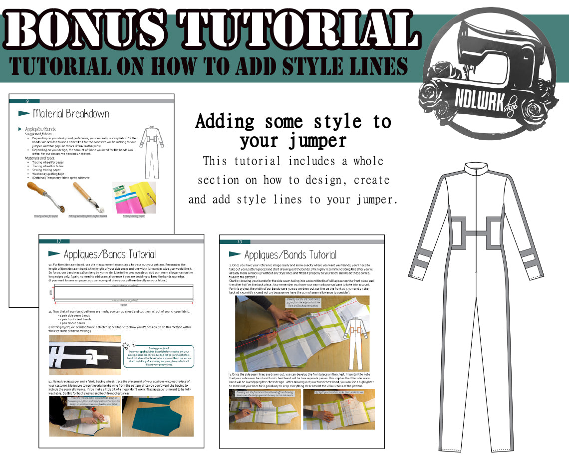 Men's Jumper & Hoods Sewing Pattern/Downloadable PDF and Tutorial Book