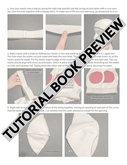 Mushroom Hat Sewing Pattern/Downloadable PDF File