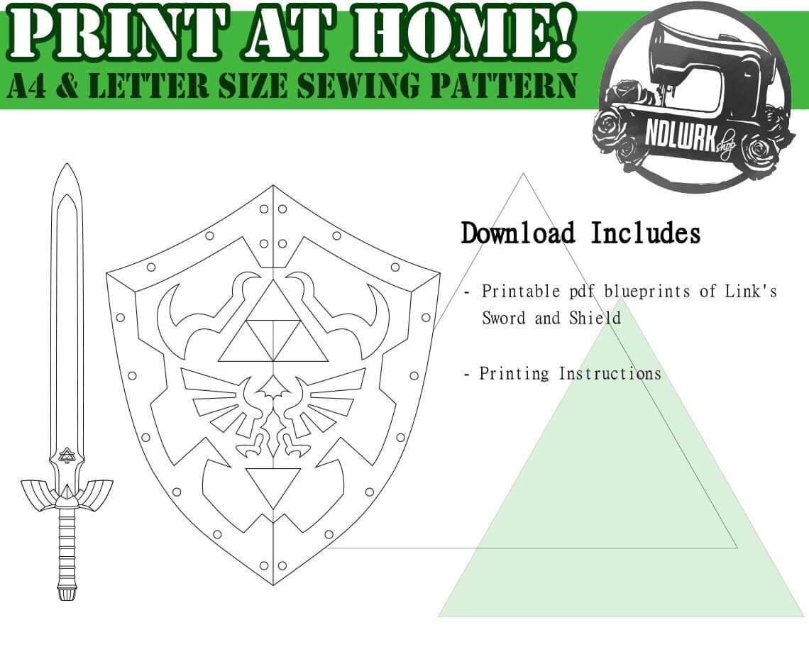 Fairy boy Sword and Shield Blueprints – ndlwrkshop
