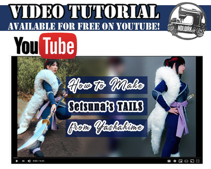 Cosplay Fur Tails Sewing Pattern/Downloadable PDF File and Tutorial Book