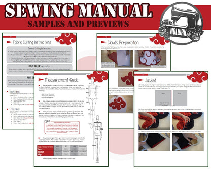 Cloud Ninja Jacket Cloak Cosplay Sewing Pattern/Downloadable PDF File