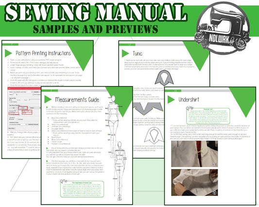 Simple Tunic Sewing Pattern/Downloadable PDF File and Tutorial Book